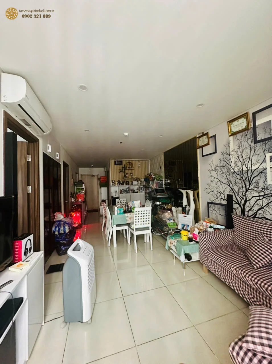 Không gian sinh hoạt chung căn hộ 2PN Hà Đô Centrosa