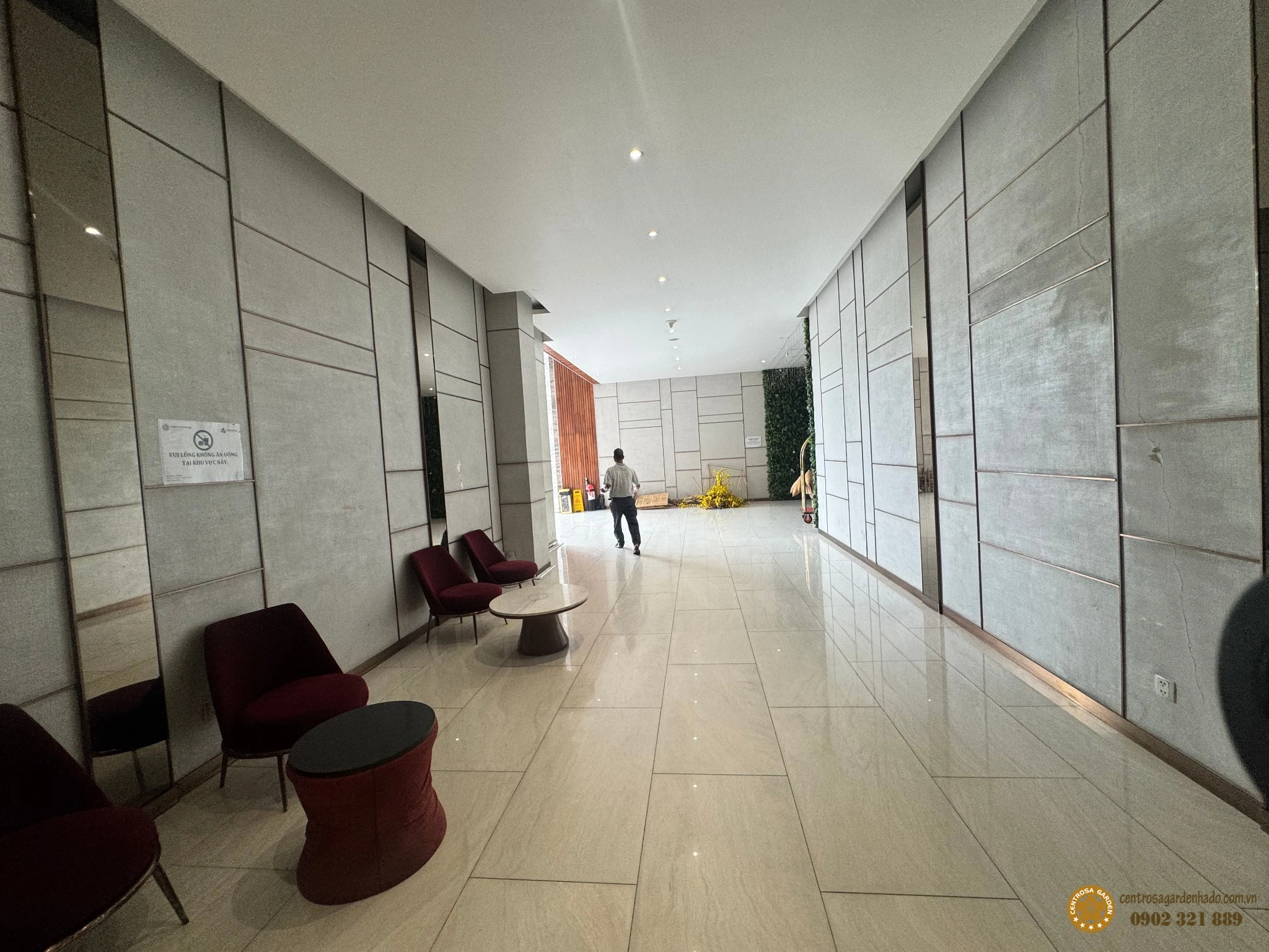 Sảnh đón khách sang trọng tại tòa Iris chung cư Hà Đô Centrosa Garden 3/2