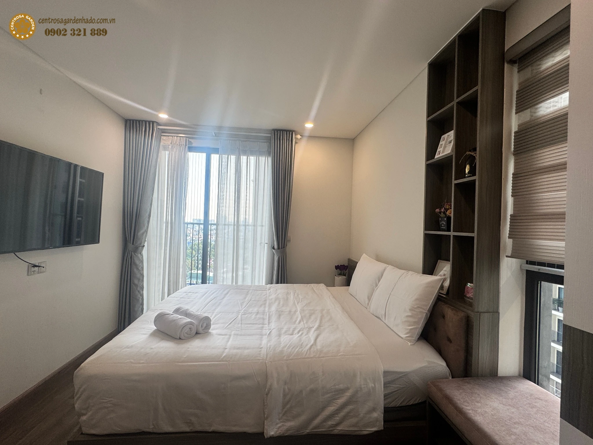 phòng ngủ master căn hộ Hà Đô Centrosa Garden
