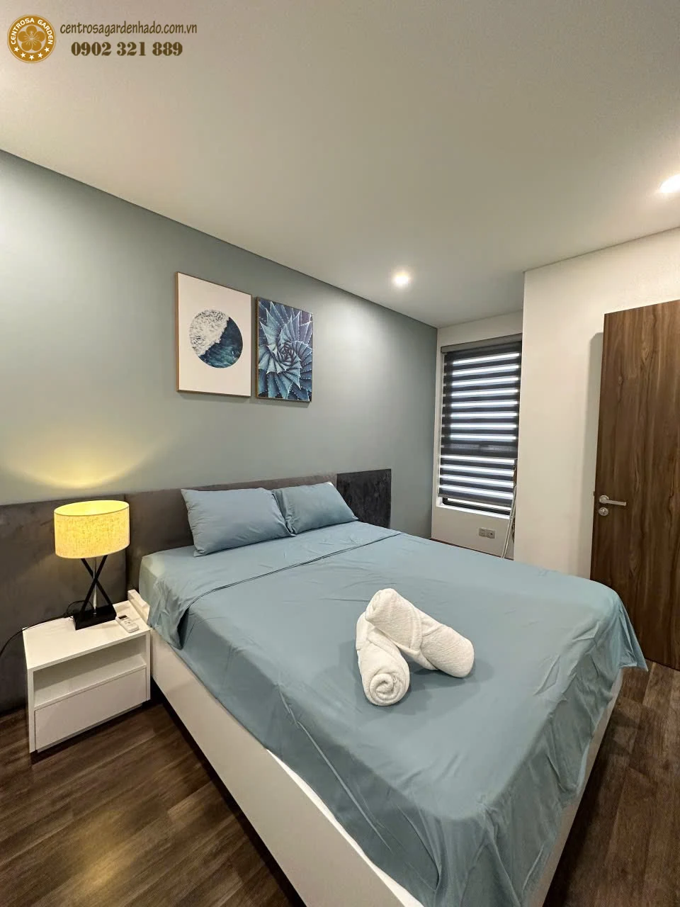 Phòng ngủ căn hộ Jasmine 2 Hà Đô Centrosa 2PN 86m² đầy đủ nội thất