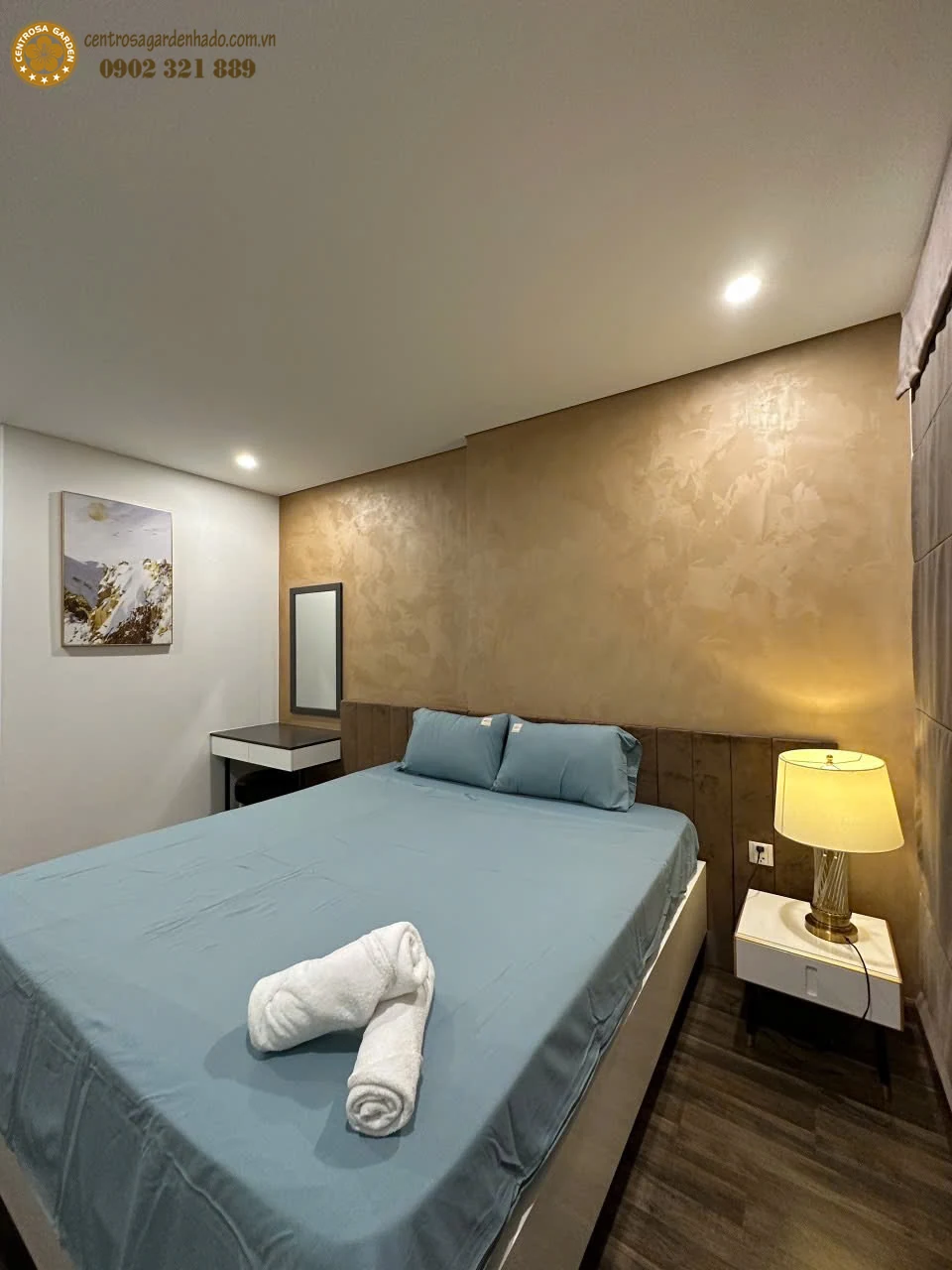 Phòng ngủ thứ hai căn hộ Jasmine 2 Hà Đô Centrosa 2PN 86m²